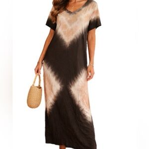 River and Sky Tie-Dye Boho Maxi Dress size small